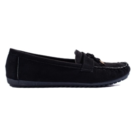 Mocasines de mujer en ante negro de Shelovet
