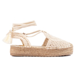 Alpargatas plataforma beige de Shelovet boho