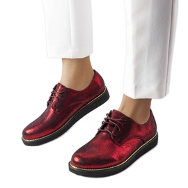 Zapatos brocados con purpurina roja de Cemetery rojo