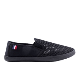Deportivas de hombre Garibaldi negras caladas negro