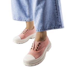 Zapatillas Walton rosas elásticas rosado