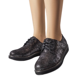 Zapatos brocados negros con purpurina de Cemetery