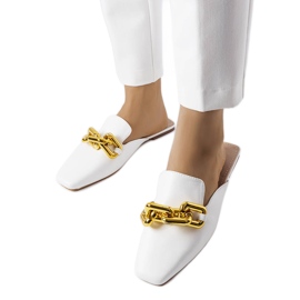 Chanclas Hickory White con cadena blanco