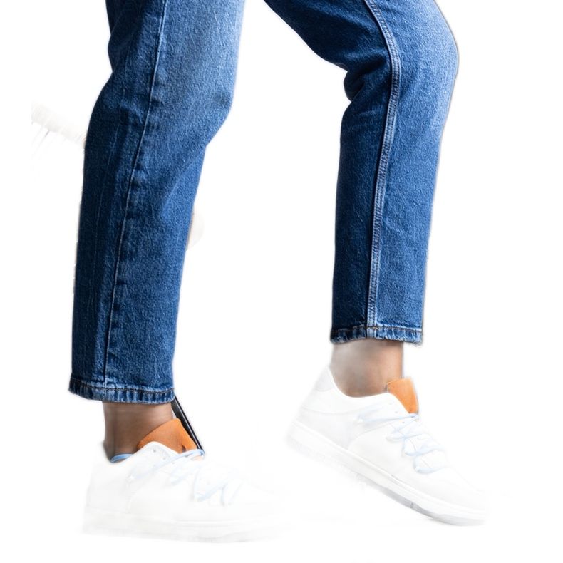 Deportivas Aucoin grises con cordones azules blanco Deportivas Aucoin grises con cordones azules blanco