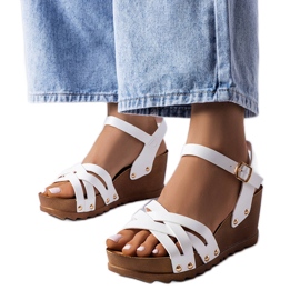 BM Sandalias de cuña blancas de Audric blanco