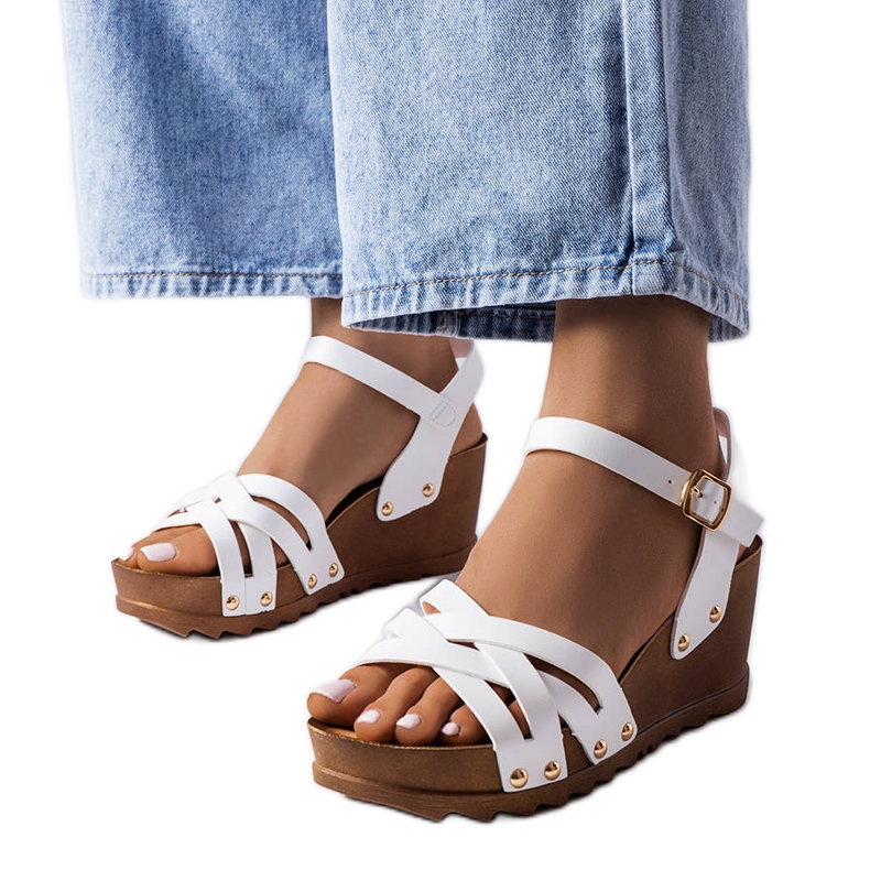 BM Sandalias de cuña blancas de Audric blanco