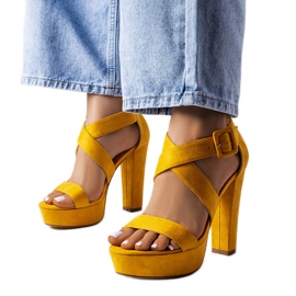 Sandalias bloque Sevier amarillas amarillo