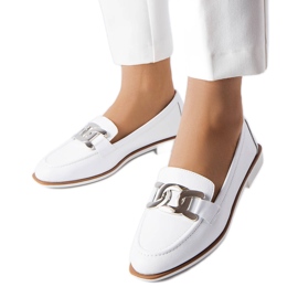 Mocasines con hebilla blancos de Henrique