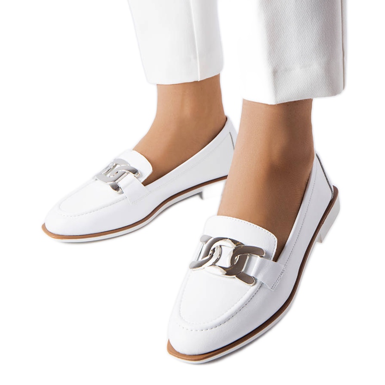 Mocasines con hebilla blancos de Henrique