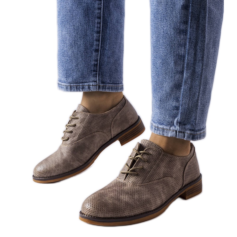 Zapatos brogue grises LS5379 Taupe