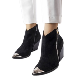 Botas cowboy con puntera de metal negras de Vergne negro