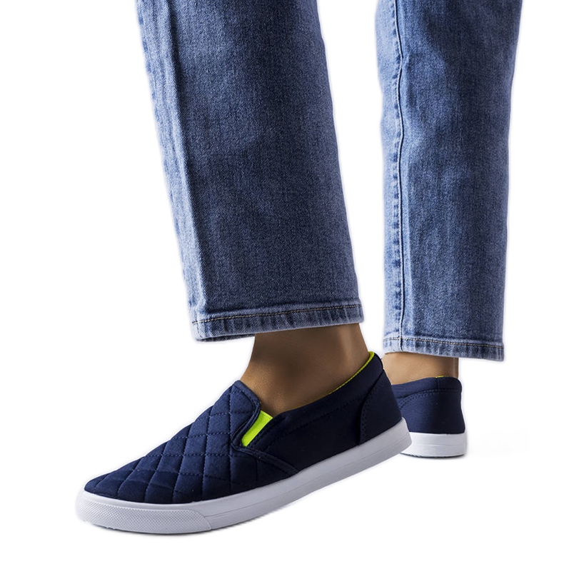 Zapatillas slip-on acolchadas azul marino de Gregory