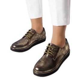 Brogues de brocado de oro de cementerio dorado