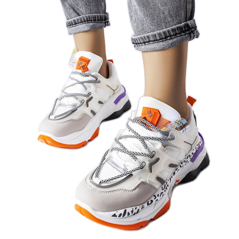 Deportivas blancas de materiales combinados de Donalina blanco