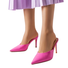 Sandalias tacón Drain rosa