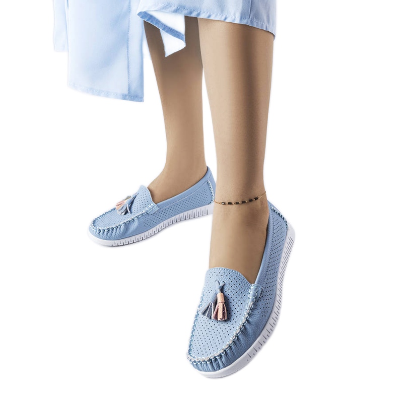 Mocasines Maryville de piel azul