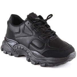 Zapatos deportivos de mujer negros en la plataforma eVento 5465