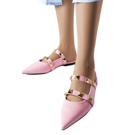 Sandalias rosas con punta en punta de Ruckman