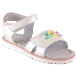 Evento Sandalias niña velcros con cadena beige Miss