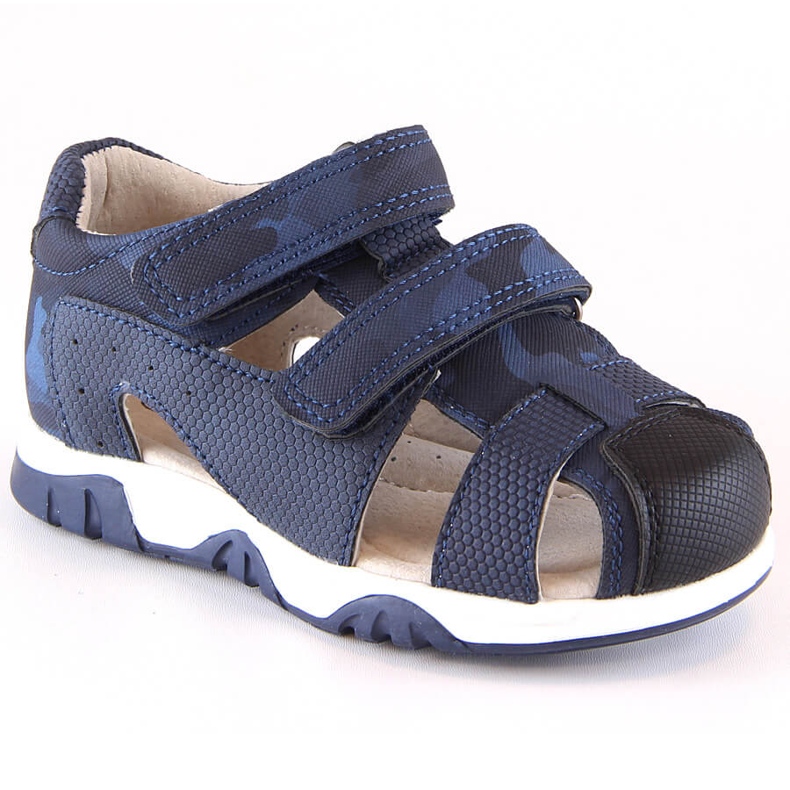 News Novedad 5909 sandalias de verano para niños con velcro, camo azul marino