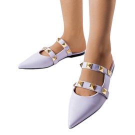 Chanclas moradas con tachuelas de Ruckman púrpura