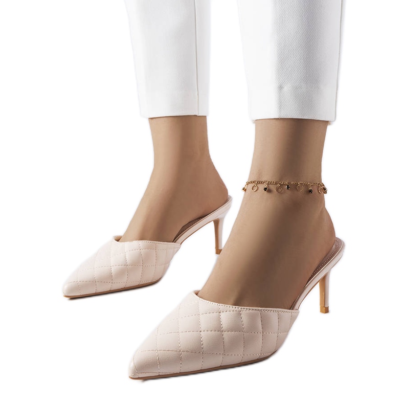 Chanclas acolchadas beige de Lambert