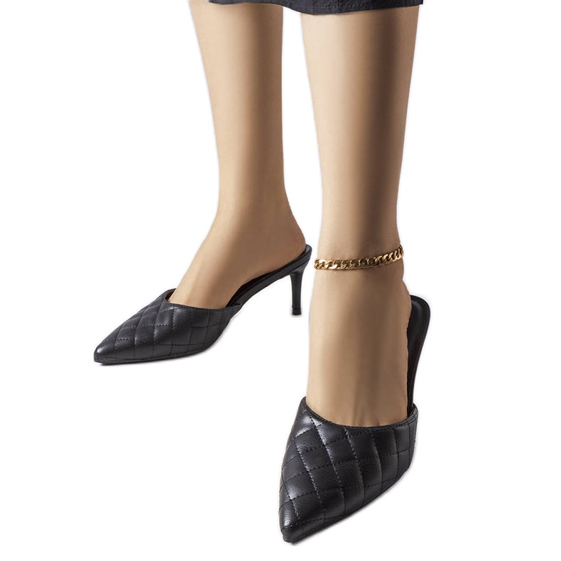 Chanclas acolchadas negras de Lambert negro