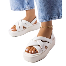 Sandalias plataforma herradura blanco