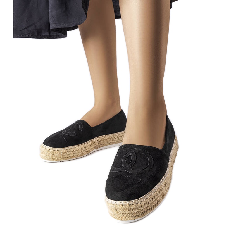 Alpargatas negras con plataforma de Beaudry negro