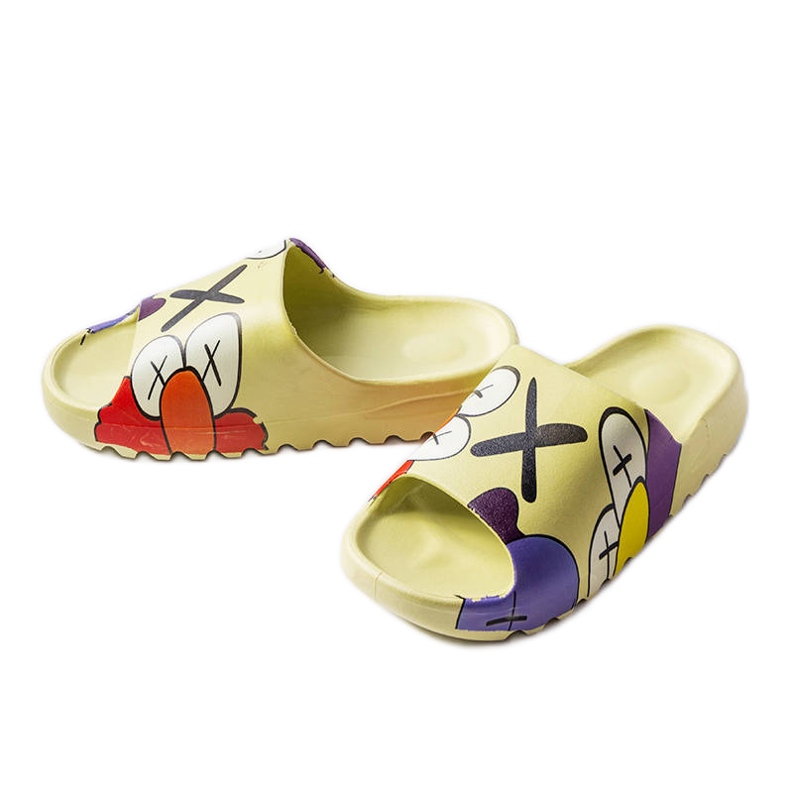 Babuchas verdes con estampados