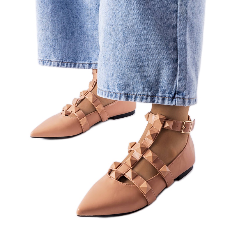 Bailarinas beige con espectacular cierre Blur Bailarinas beige con espectacular cierre Blur