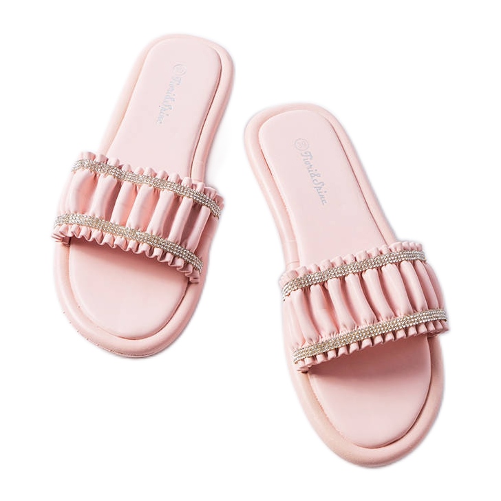 Sandalias rosas con circonitas de Anapor rosado
