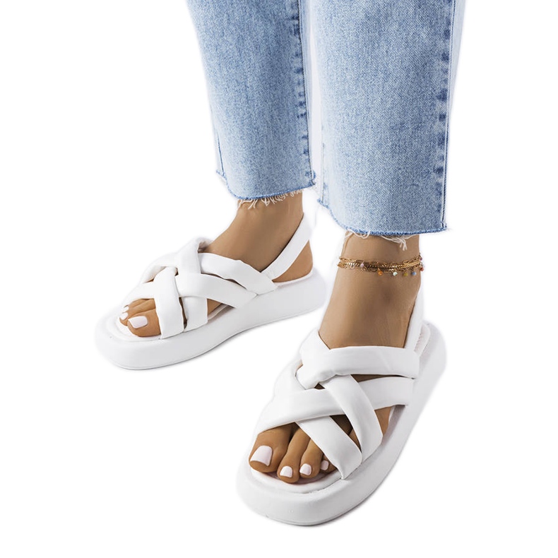 Chanclas blancas con plataforma Primeau blanco