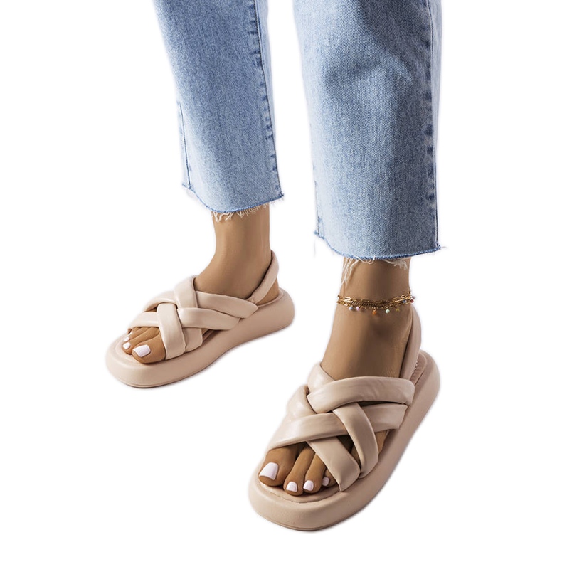 Chanclas beige con plataforma de Primeau