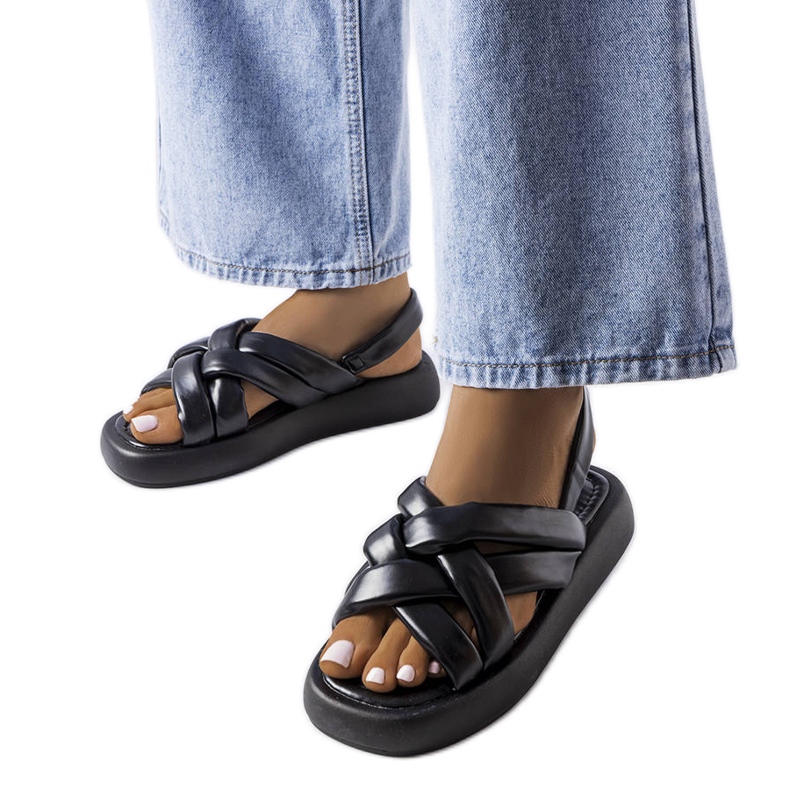 Chanclas de plataforma negras Primeau negro