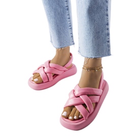 Chanclas rosas con plataforma de Primeau rosado