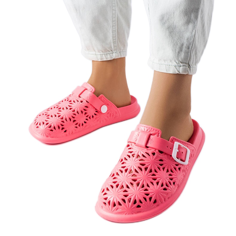 Pantuflas de goma caladas rojas de Peverell rojo