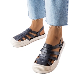 Sandalias de goma negras Canton negro