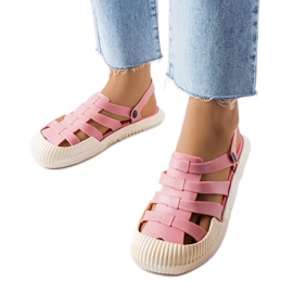 Sandalias goma rosa Canton