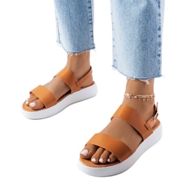 Sandalias marrones con plataforma de Isaac marrón Sandalias marrones con plataforma de Isaac marrón