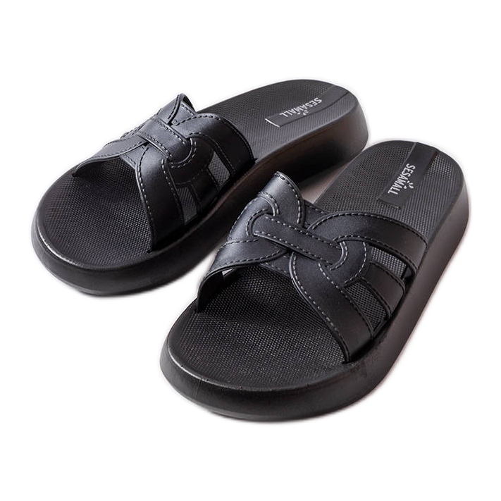 Chanclas Couert de goma negra negro