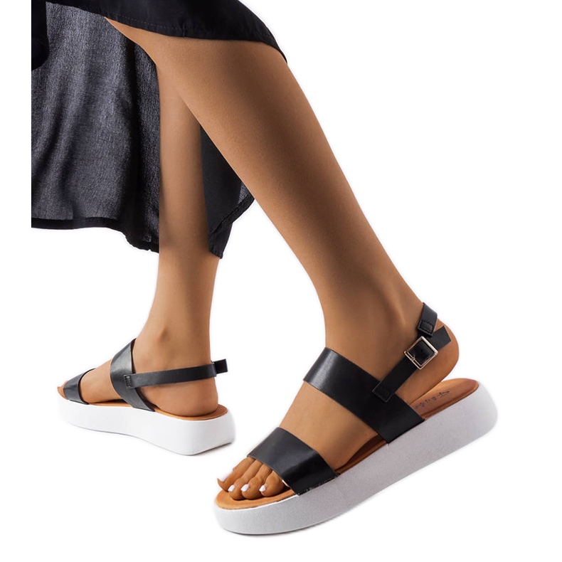 BM Sandalias de plataforma negras de Isaac negro