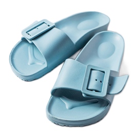 Chanclas de goma azules con hebilla de Nelm