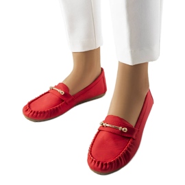 Mocasines rojos con acabado mate de Sorel