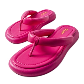 Chanclas plataforma Y223-2 Fucsia rosa