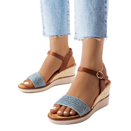 Sandalias cuña Miami azul Sandalias cuña Miami azul