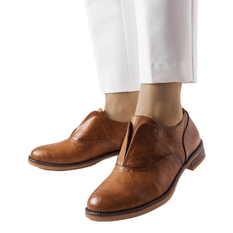 Zapatos brogue beige LS5379 Camel marrón