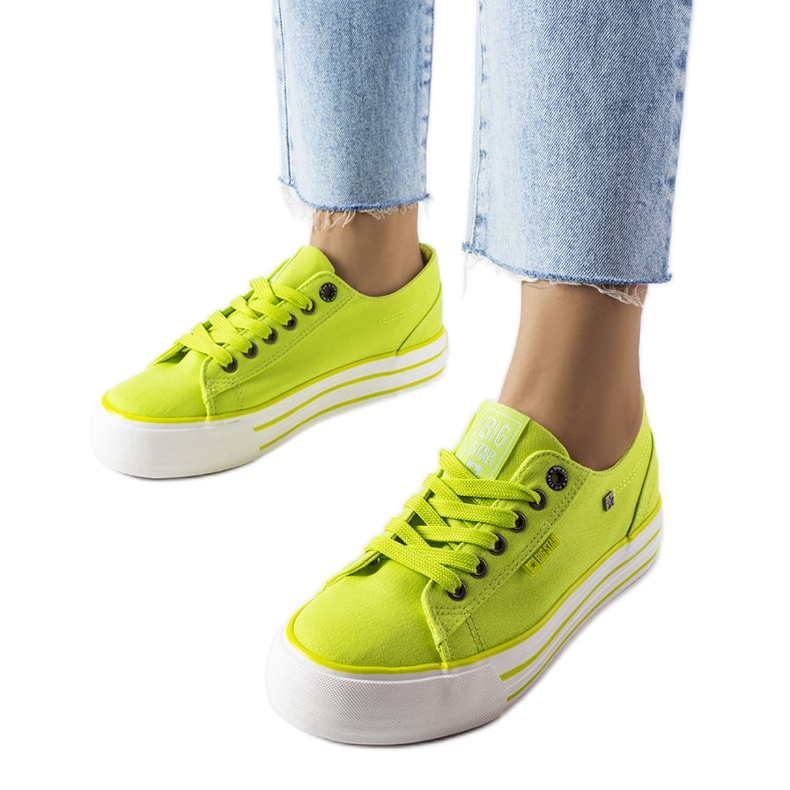 Deportivas verdes con plataforma Big Star HH274057