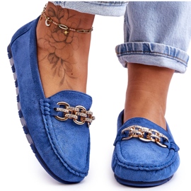 Mocasines Mujer Sorento Ante Azul