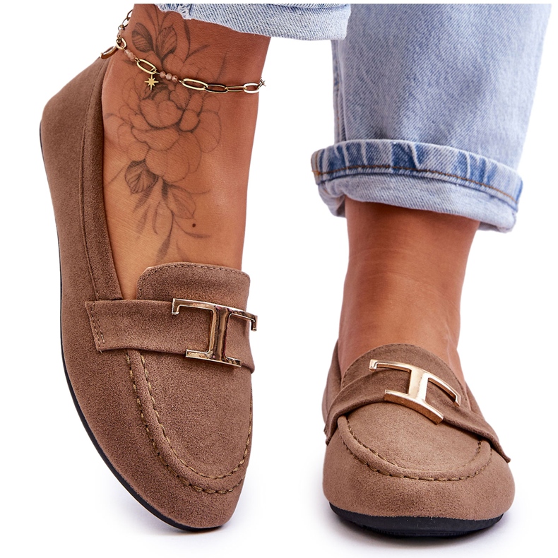 Mocasines clásicos sin cordones Carly en beige